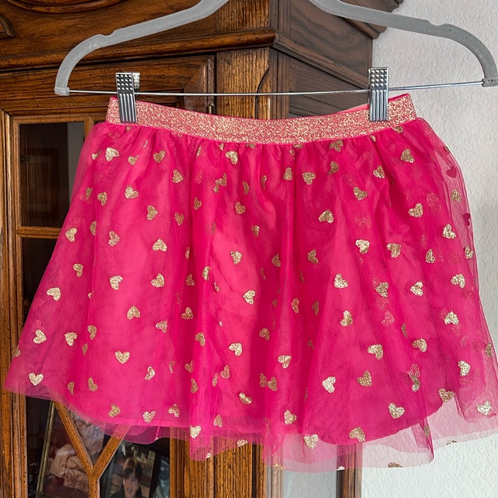 NWT Isaac Mizrahi Heart Mesh Lined Skirt 🩷💛